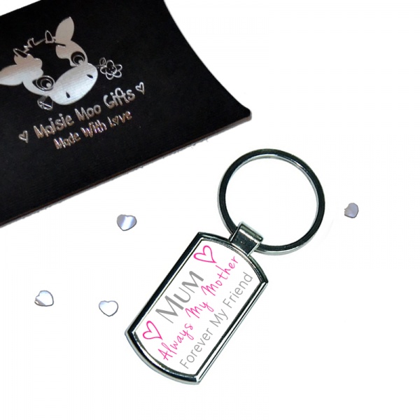 Mum Always My Mother Forever My Friend Metal Keyring In Gift Box
